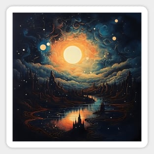 Cosmic Canvas: Whimsical Art Prints Featuring Abstract Landscapes, Galactic Wonders, and Nature-Inspired Delights for a Modern Space Adventure! Magnet